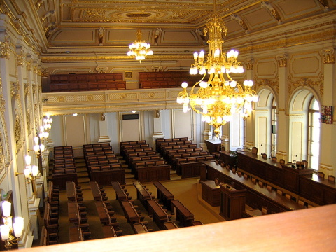 Zasedací sál Poslanecké sněmovny Parlamentu České republiky