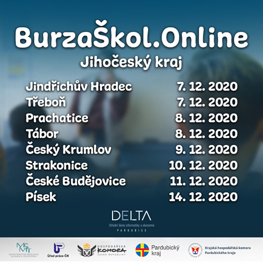 Burzy škol online - Jihočeský kraj