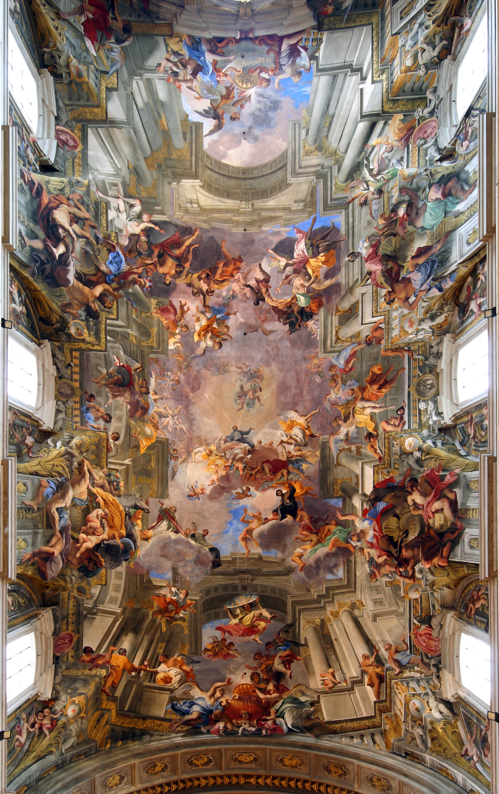 A. Pozzo: nástropní freska Oslava sv. Ignáce z Loyoly (ilustrační obrázek)