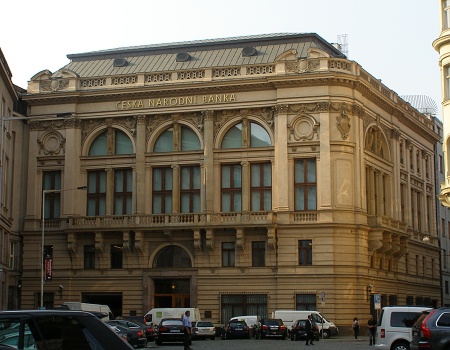 Kongresové centrum ČNB - budova bývalá Plodinové banky, Praha, Senovážné náměstí